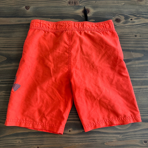 Boys Under Armour Swim Trunks Size 7 Orange - Picture 3 of 3